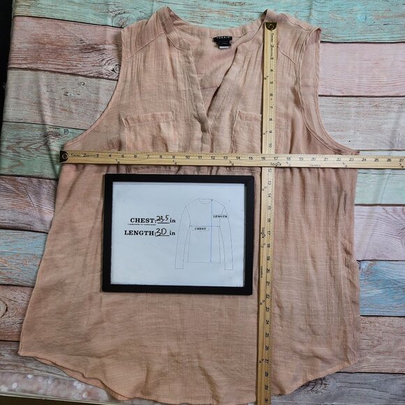 Torrid 2 Womens 18/20 Blush Pink Sleeveless Top Rayon Polyester Blend Plus Size - Picture 9 of 9